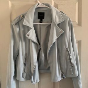 Baby Blue Suede Jacket